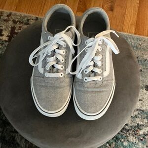 Vans Gray and White Sneakers